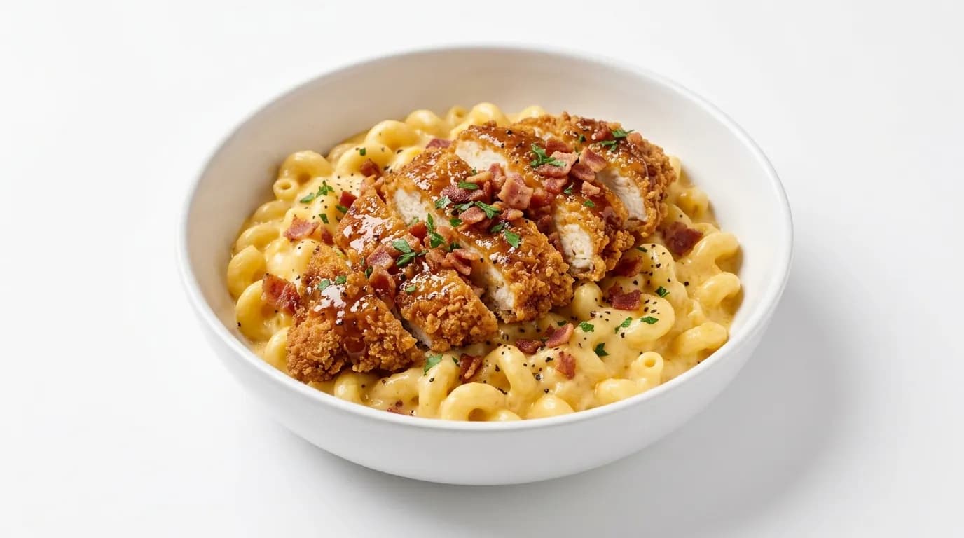 Applebee's Four Cheese Mac & Cheese with Honey Pepper Chicken