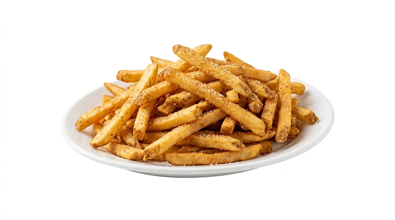 Fried pickle fries with chile lime seasoning and dipping sauce